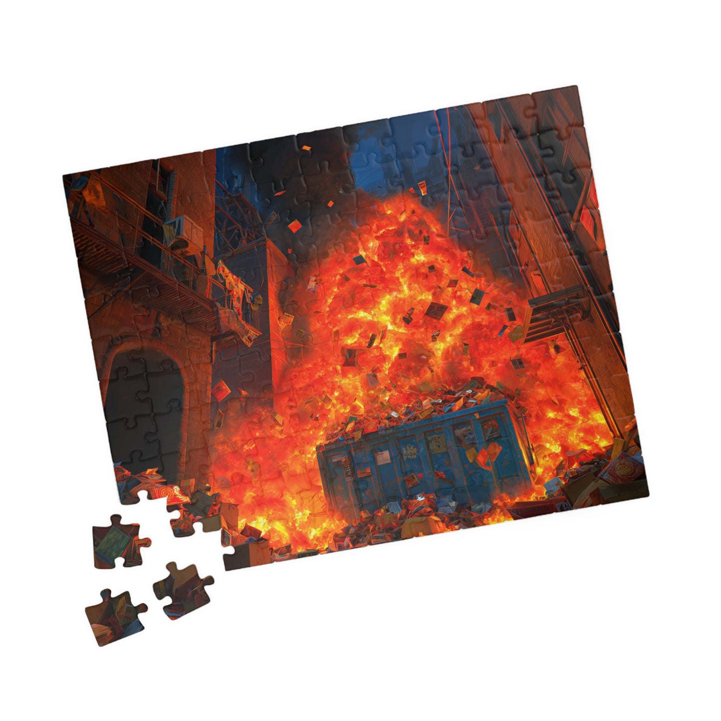 Getting Ready For Work, The Great Dumpster Fire (Jigsaw Puzzle)