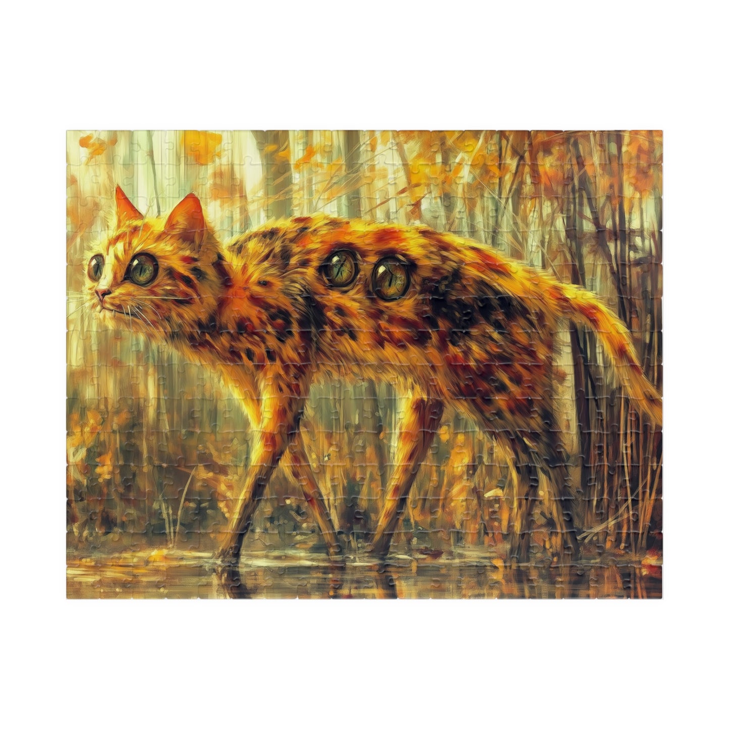 Engineered Curiosity, Cat Walking Through The Swamp (jigsaw puzzle)