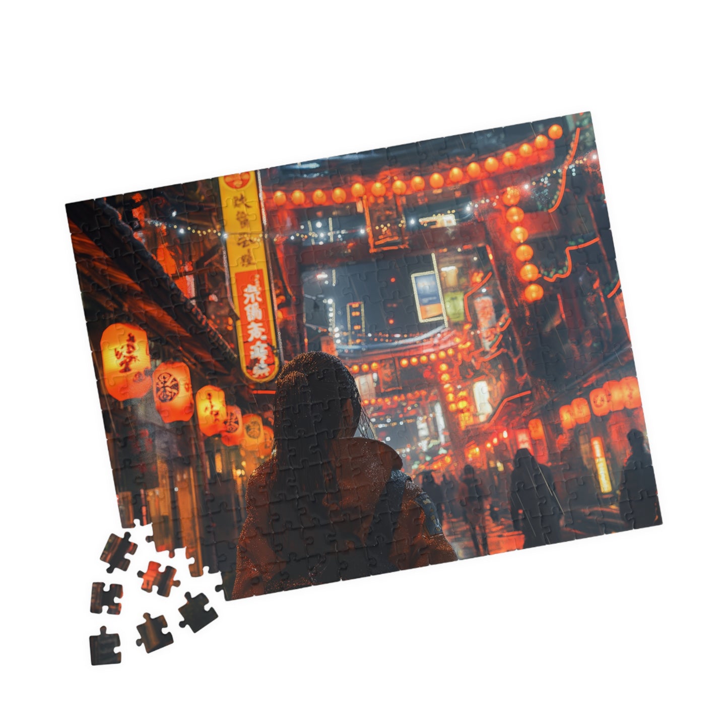 Beneath The Neon Sky, A Walk in 2212 (jigsaw puzzle)
