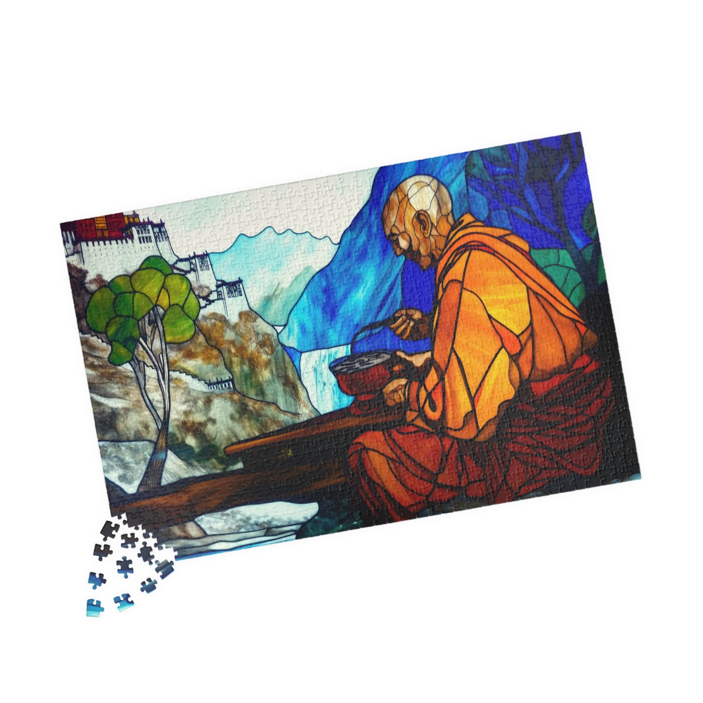 Meditative Offering, A Monk's Day (Jigsaw Puzzle)