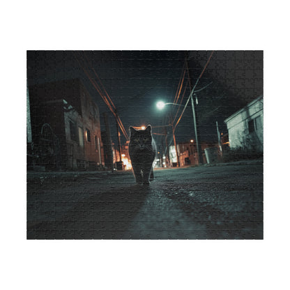 Midnight Prowler, Feline Alley Walk (Jigsaw Puzzle)