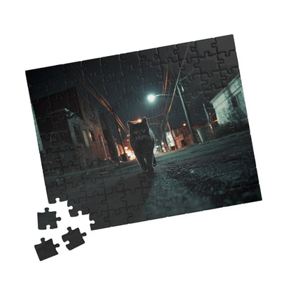 Midnight Prowler, Feline Alley Walk (Jigsaw Puzzle)