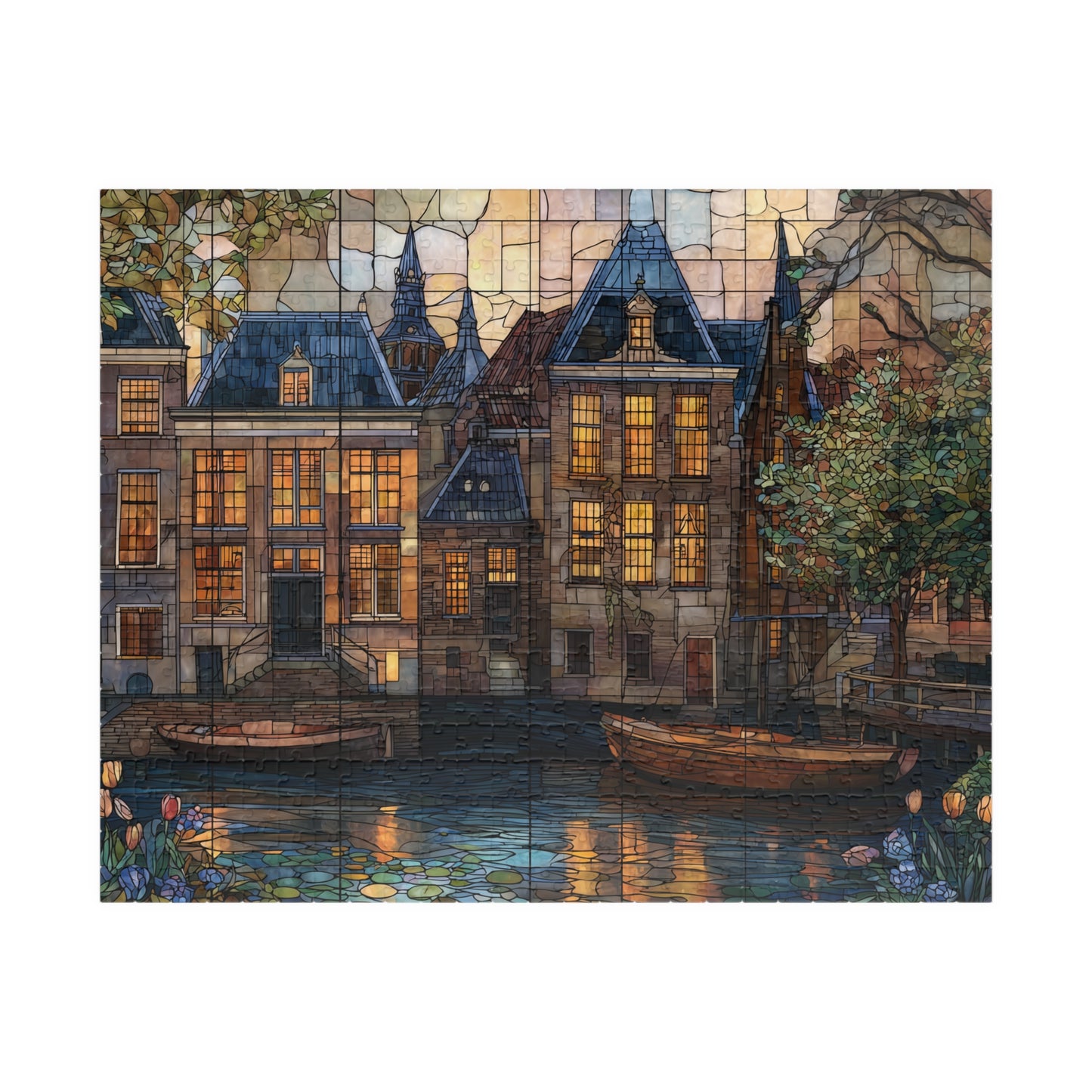 Canal at Dusk, Dutch Dreams (Jigsaw Puzzle)