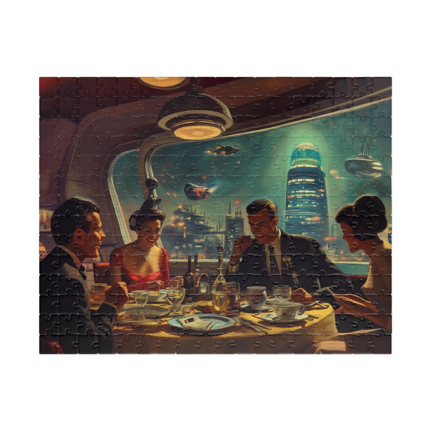 Nostalgic Tomorrow, Dinner in Space (Jigsaw Puzzle)