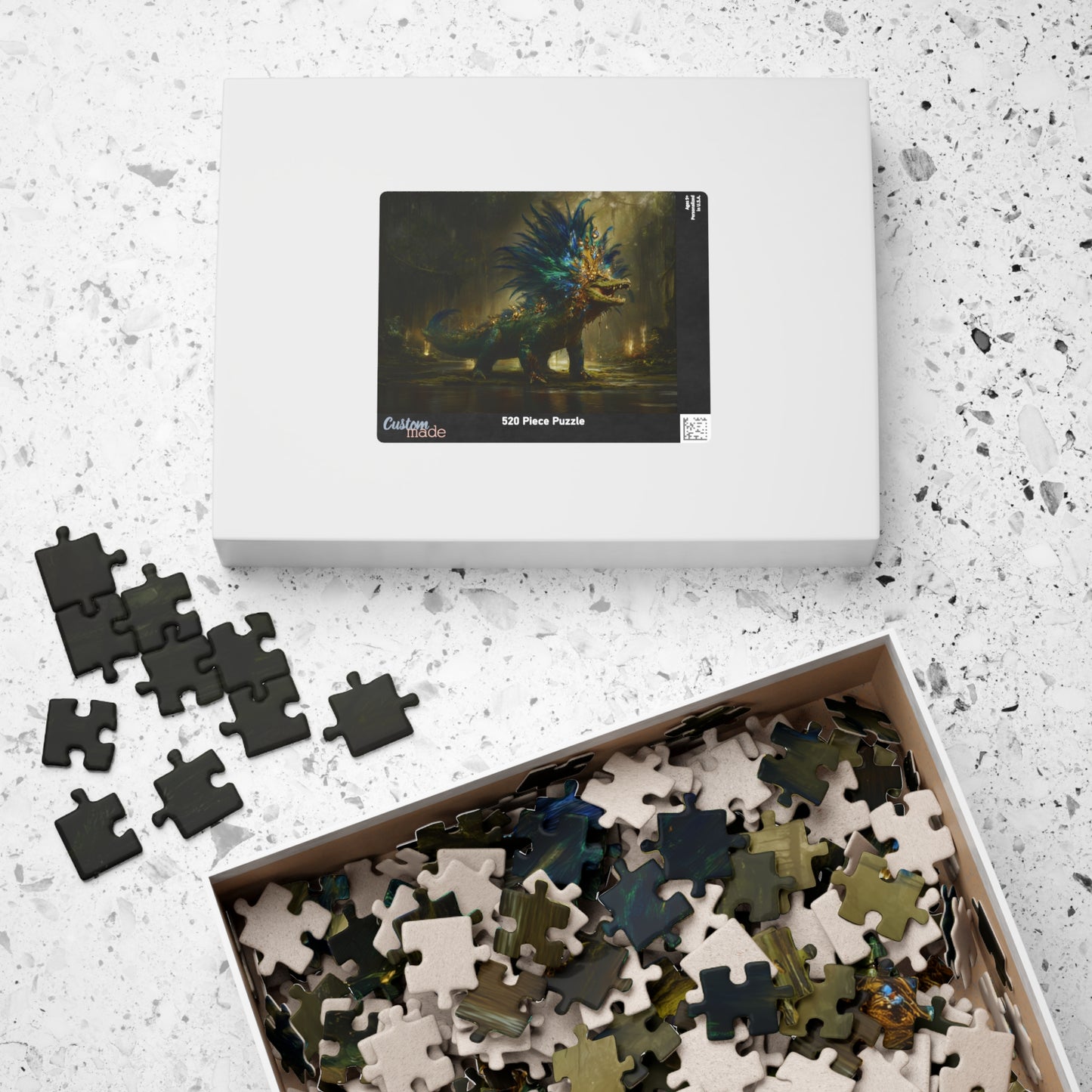 Feathered Lord of the Wetlands, The Peacock Alligator (Jigsaw Puzzle)