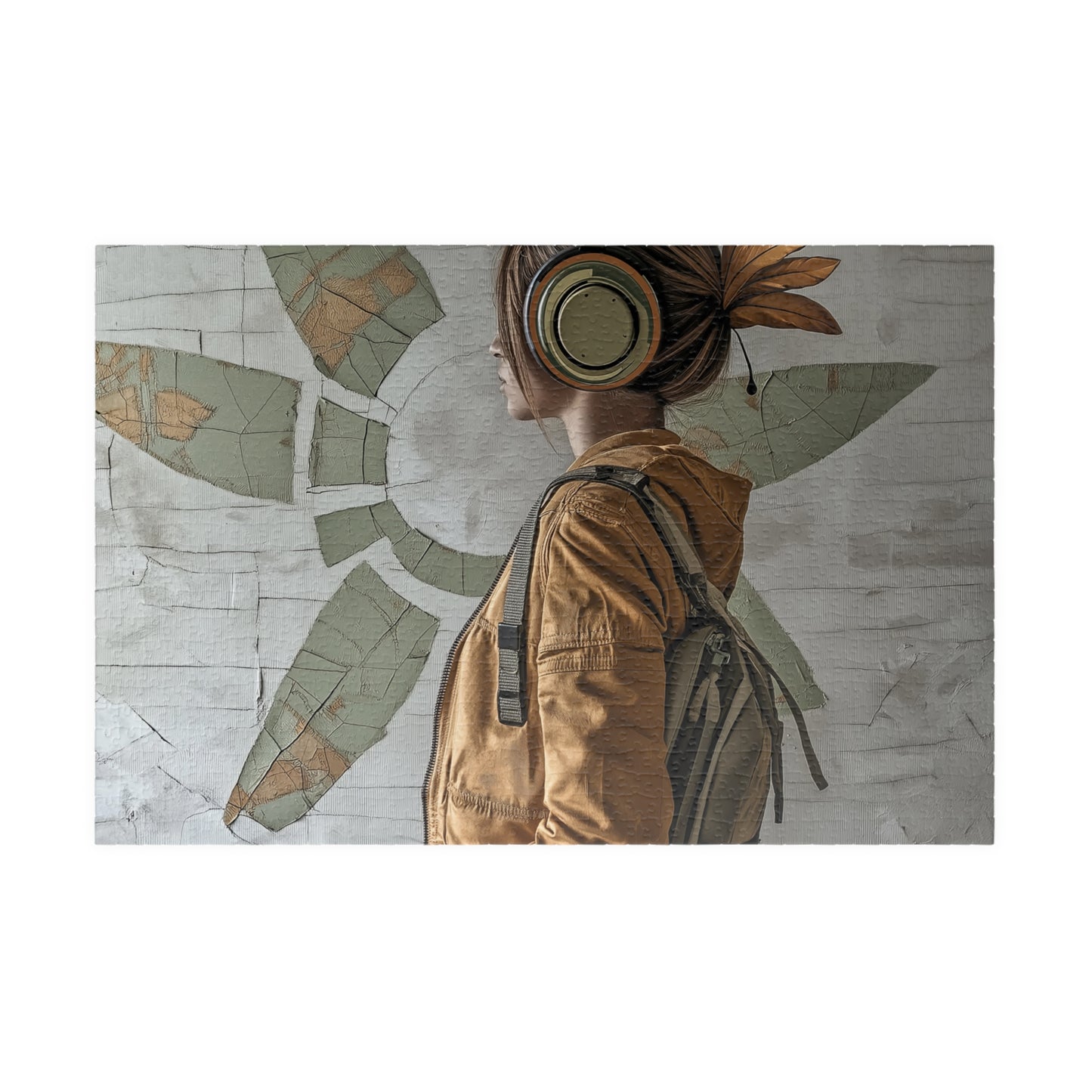 Urban Bloom,  A Modern Muse in Motion (Jigsaw Puzzle)