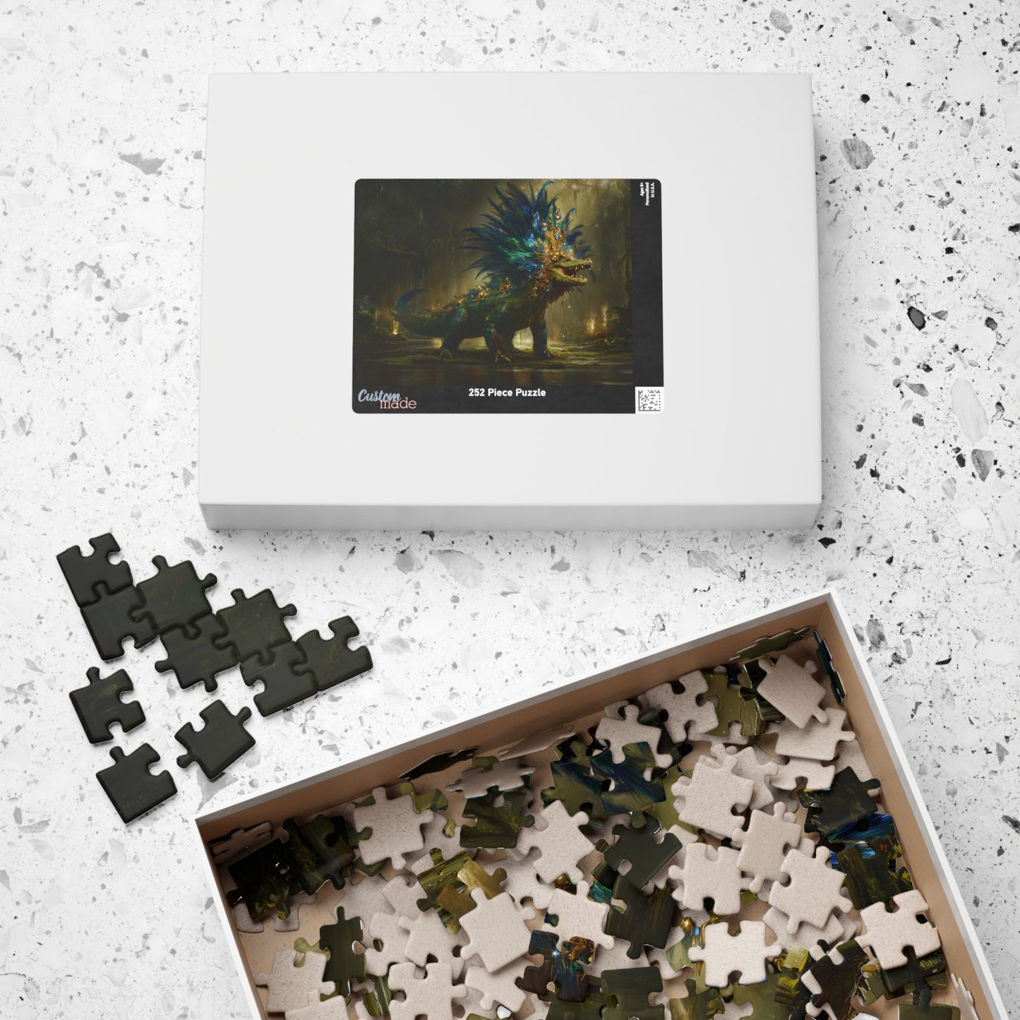 Feathered Lord of the Wetlands, The Peacock Alligator (Jigsaw Puzzle)