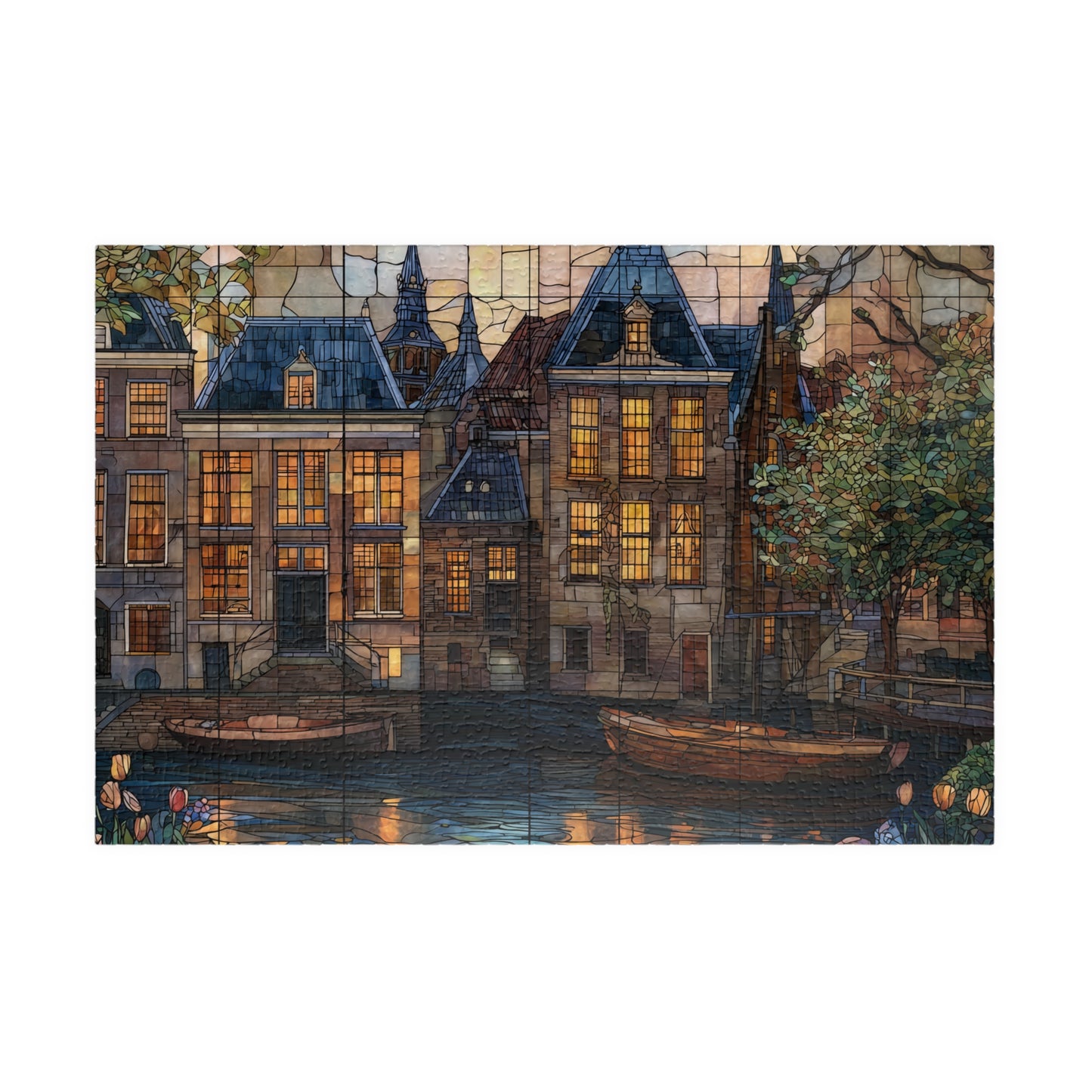 Canal at Dusk, Dutch Dreams (Jigsaw Puzzle)