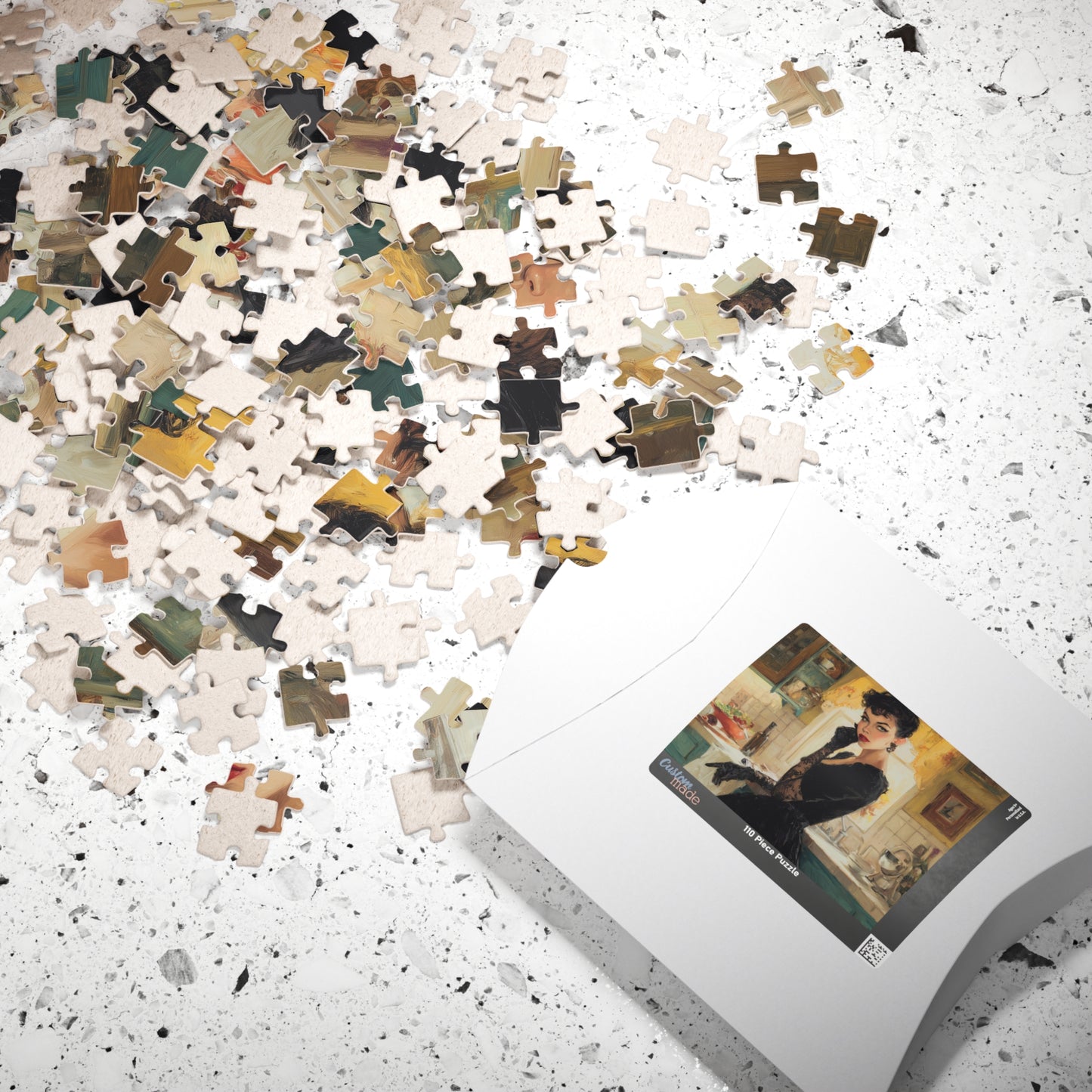 The Gothic Homemaker's Secret, Domestic Noir Elegance (Jigsaw Puzzle)