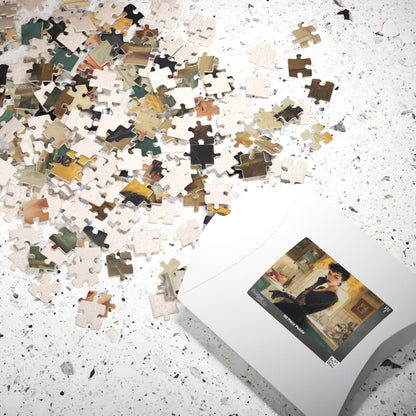 The Gothic Homemaker's Secret, Domestic Noir Elegance (Jigsaw Puzzle)