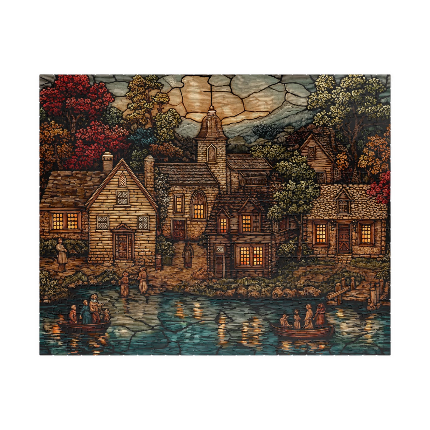 Evening in the New World, Colonial Landscape (Jigsaw Puzzle)