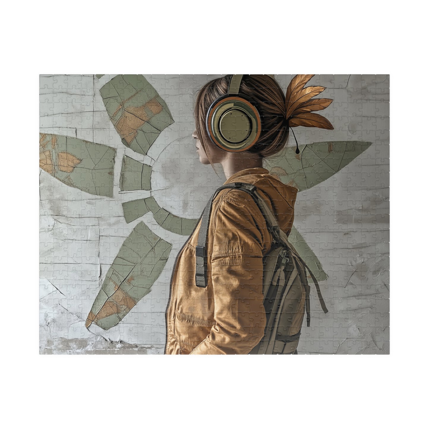 Urban Bloom,  A Modern Muse in Motion (Jigsaw Puzzle)