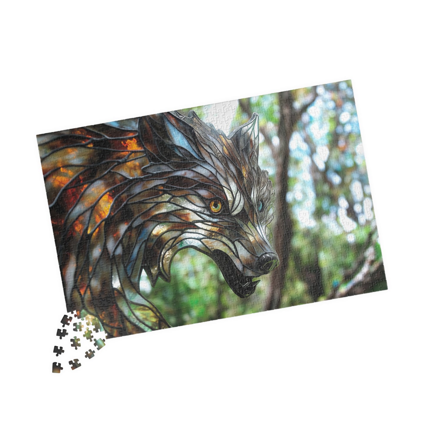Lupine Prism, Crystalline Wolf (Jigsaw Puzzle)