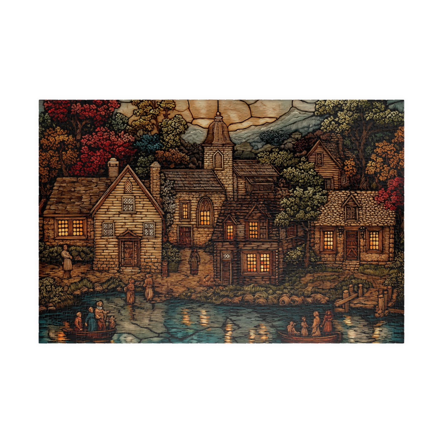 Evening in the New World, Colonial Landscape (Jigsaw Puzzle)