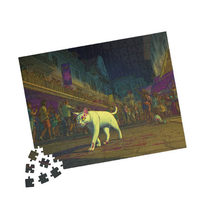 Ghost Cat on Bourbon Street, Nightwalker (Jigsaw Puzzle)