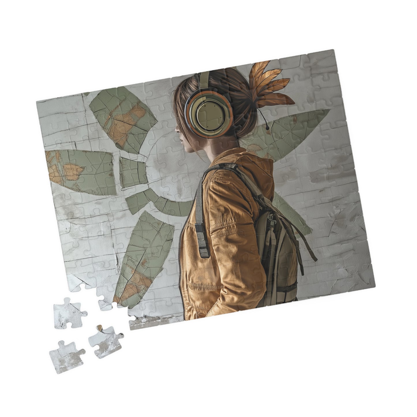 Urban Bloom,  A Modern Muse in Motion (Jigsaw Puzzle)