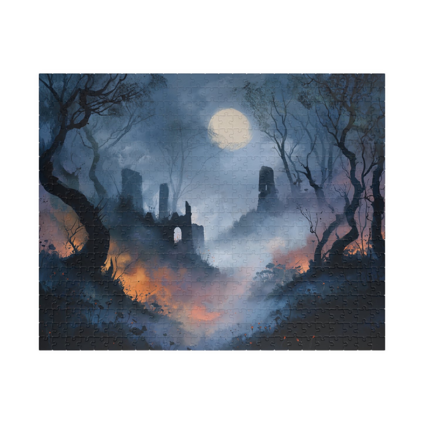 Twilight Among the Ruins, Whispers Beneath the Moon (Jigsaw Puzzle)