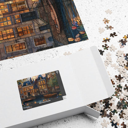 Canal at Dusk, Dutch Dreams (Jigsaw Puzzle)