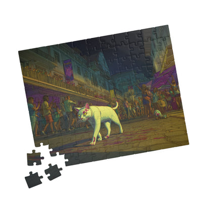 Ghost Cat on Bourbon Street, Nightwalker (Jigsaw Puzzle)