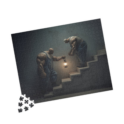 2 Men... 1 Light, The Delicate Burden (Jigsaw Puzzle)