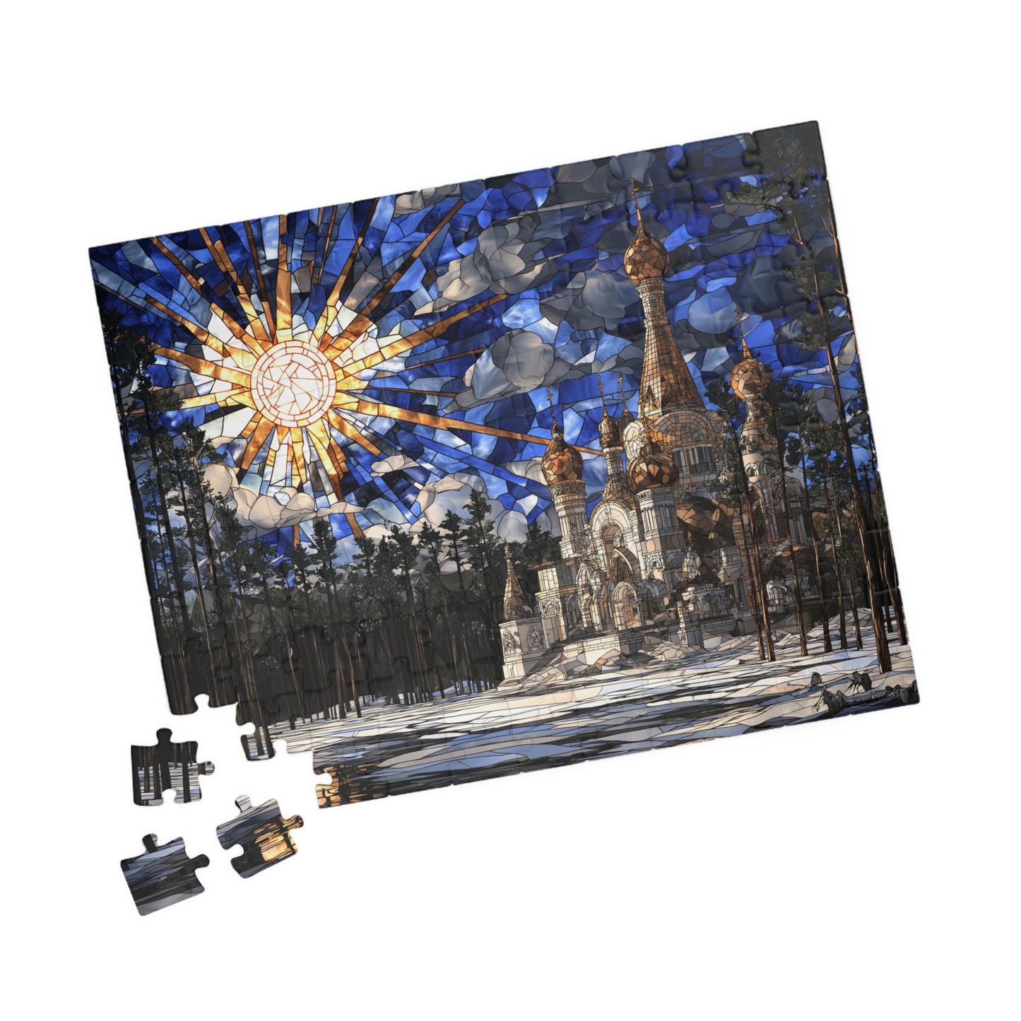 Silent Temple of the North, Frostbound Glory (Jigsaw Puzzle)