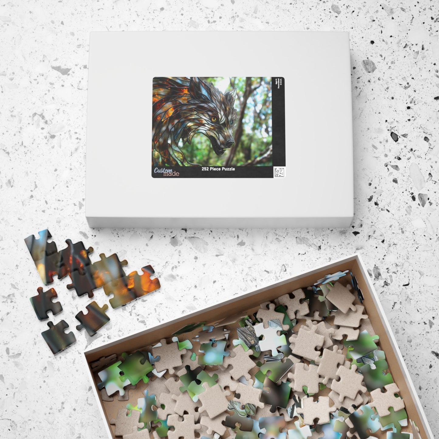 Lupine Prism, Crystalline Wolf (Jigsaw Puzzle)