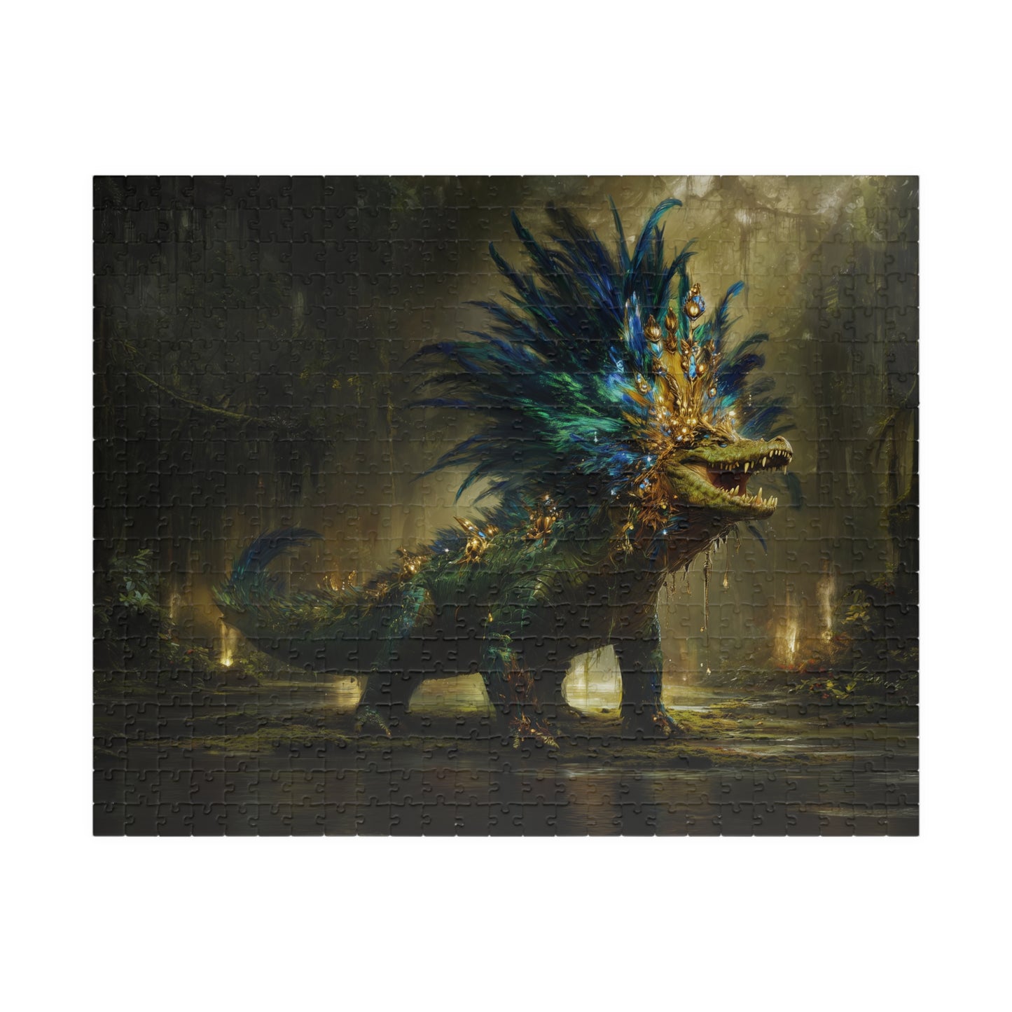 Feathered Lord of the Wetlands, The Peacock Alligator (Jigsaw Puzzle)