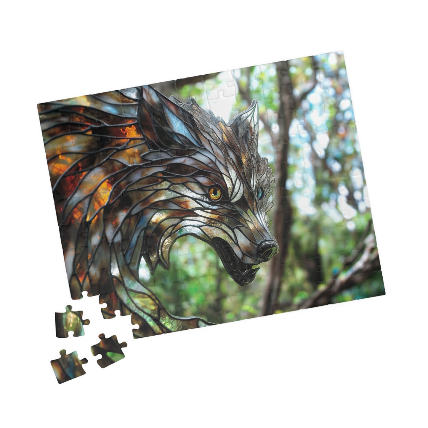 Lupine Prism, Crystalline Wolf (Jigsaw Puzzle)