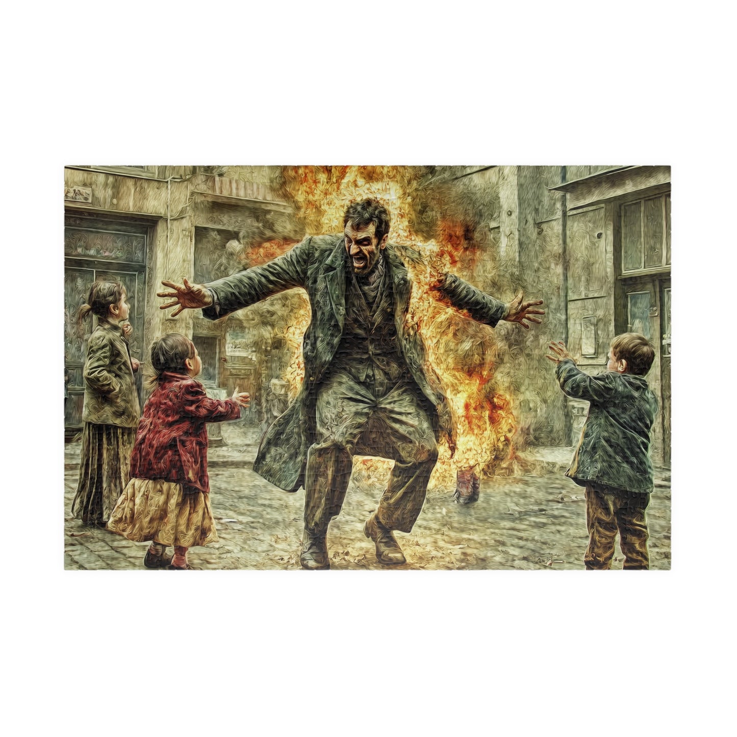 Spontaneous Combustion, A Street Show (Jigsaw Puzzle)