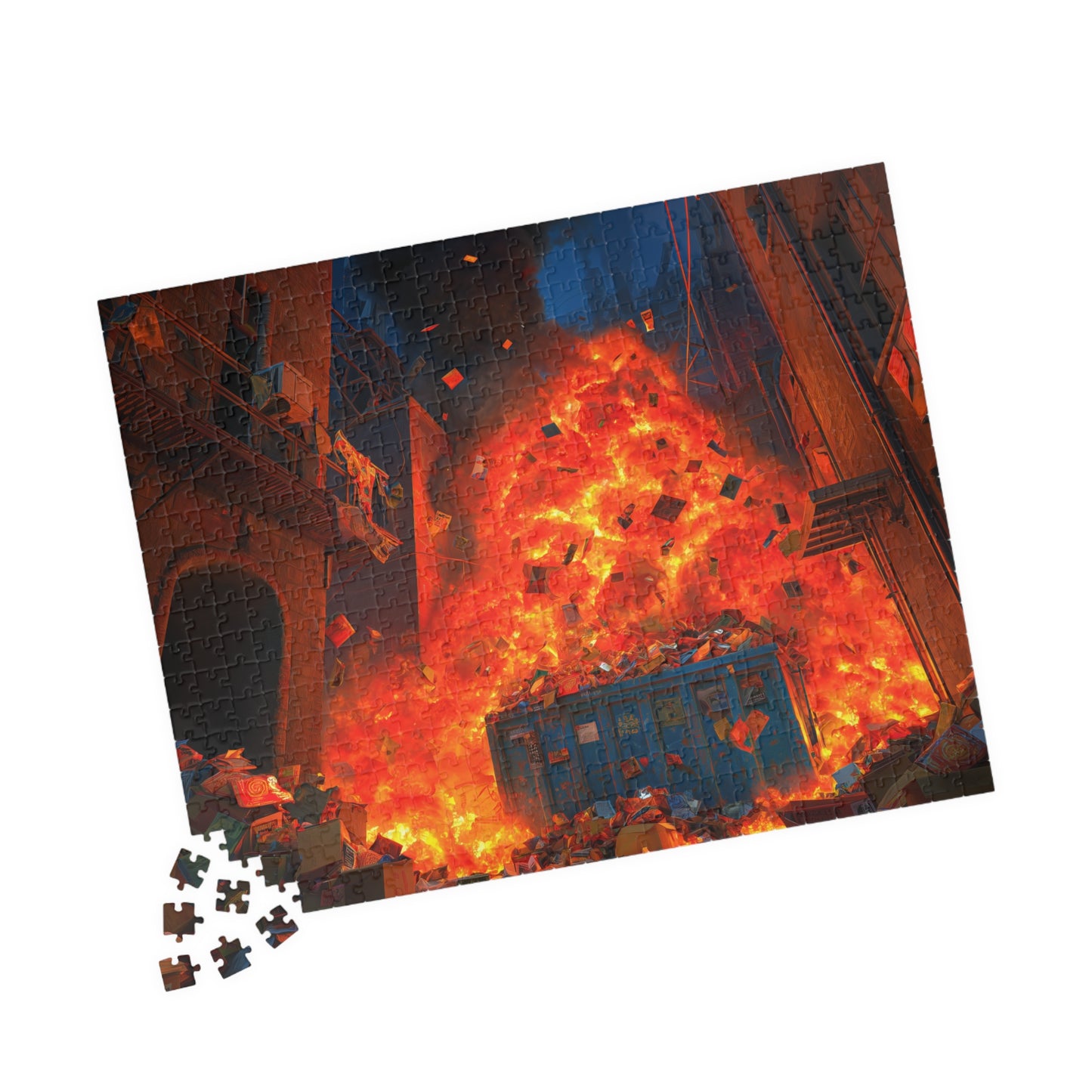 Getting Ready For Work, The Great Dumpster Fire (Jigsaw Puzzle)