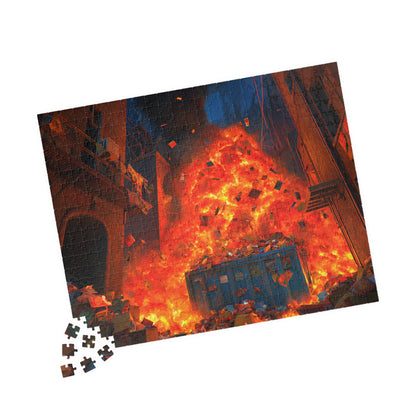 Getting Ready For Work, The Great Dumpster Fire (Jigsaw Puzzle)