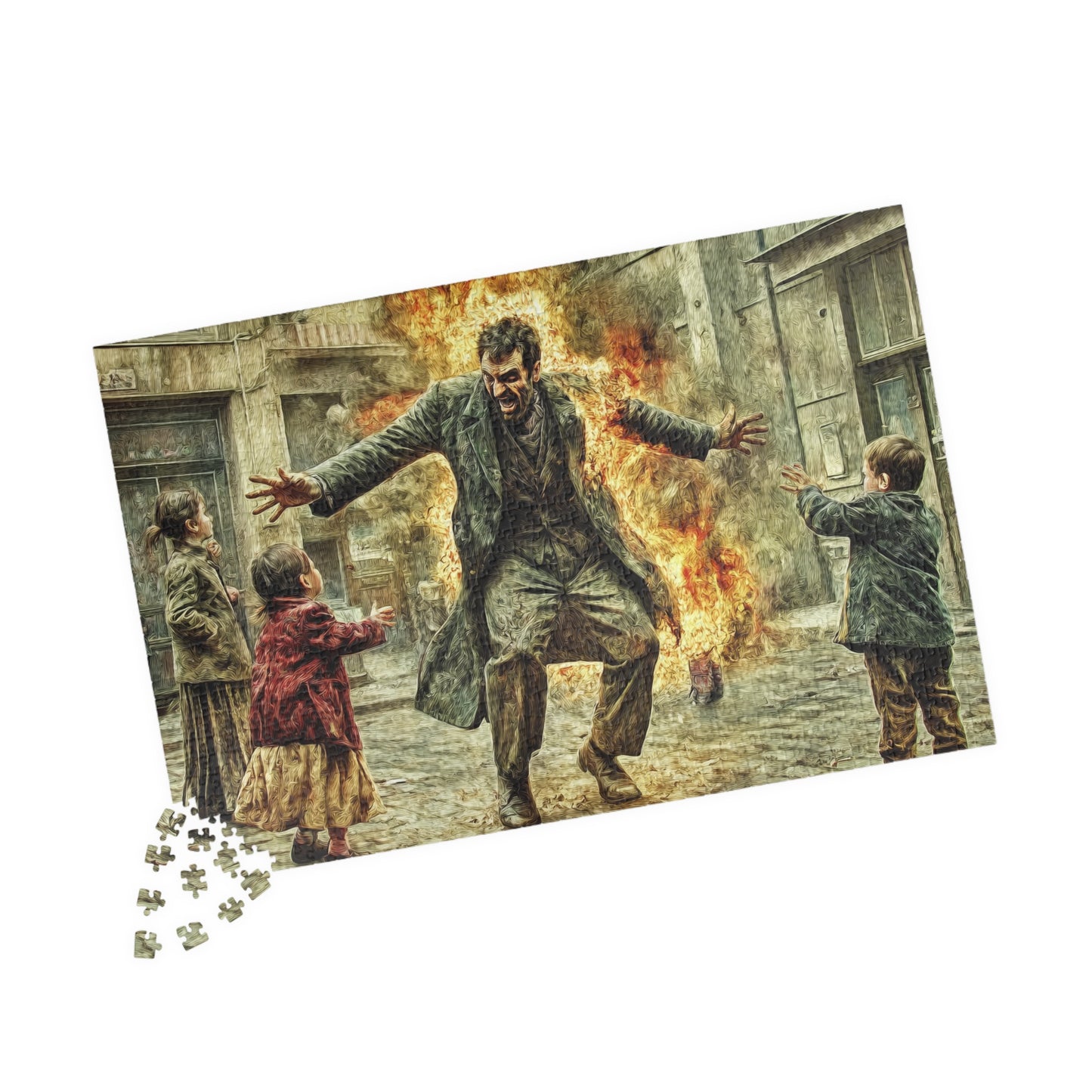 Spontaneous Combustion, A Street Show (Jigsaw Puzzle)