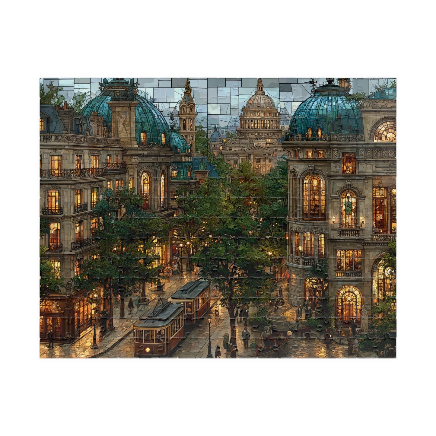 Reflections of a Golden Hour, French Landscape (Jigsaw Puzzle)