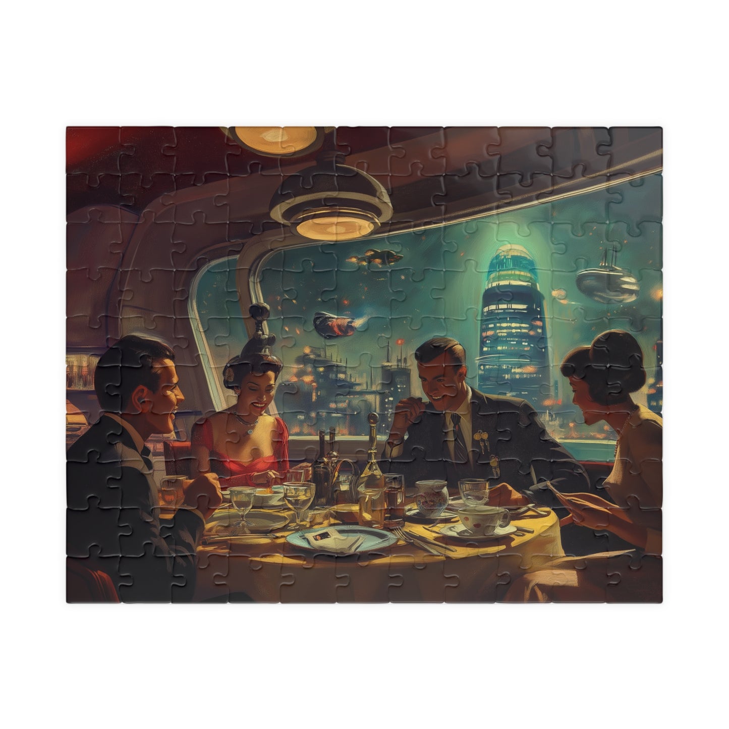 Nostalgic Tomorrow, Dinner in Space (Jigsaw Puzzle)