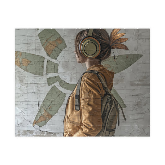 Urban Bloom,  A Modern Muse in Motion (Jigsaw Puzzle)