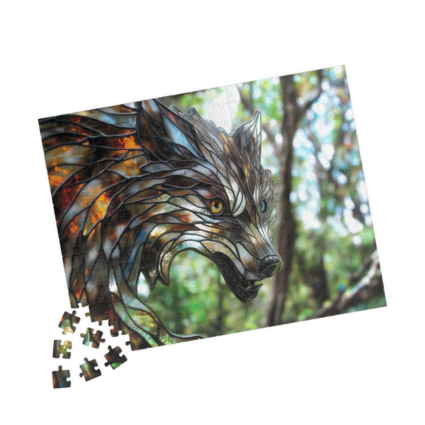 Lupine Prism, Crystalline Wolf (Jigsaw Puzzle)