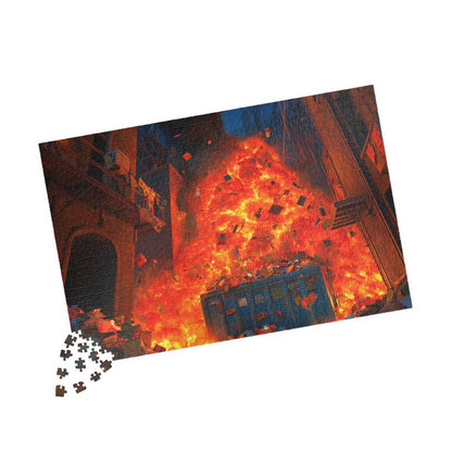 Getting Ready For Work, The Great Dumpster Fire (Jigsaw Puzzle)
