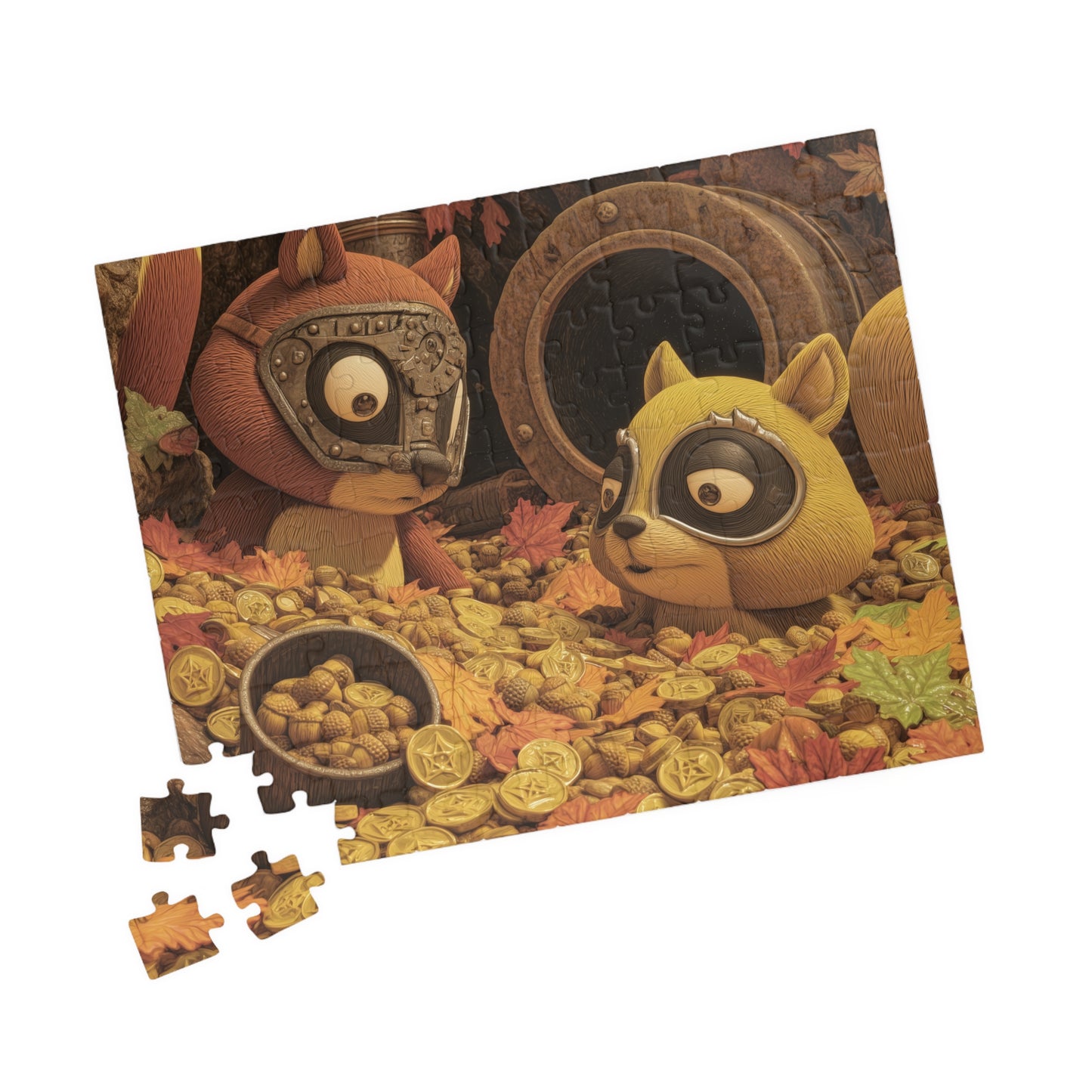 Scavenging For Winter, The Great Acorn Heist (Jigsaw Puzzle)